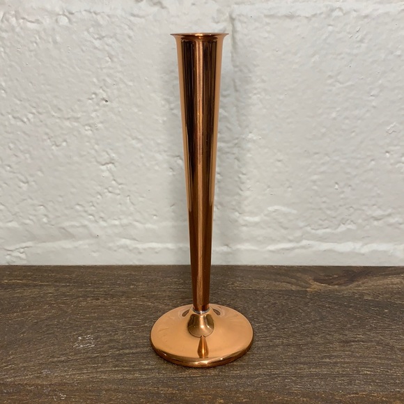 VTG MCM Coppercraft Guild Fluted Bud Vase